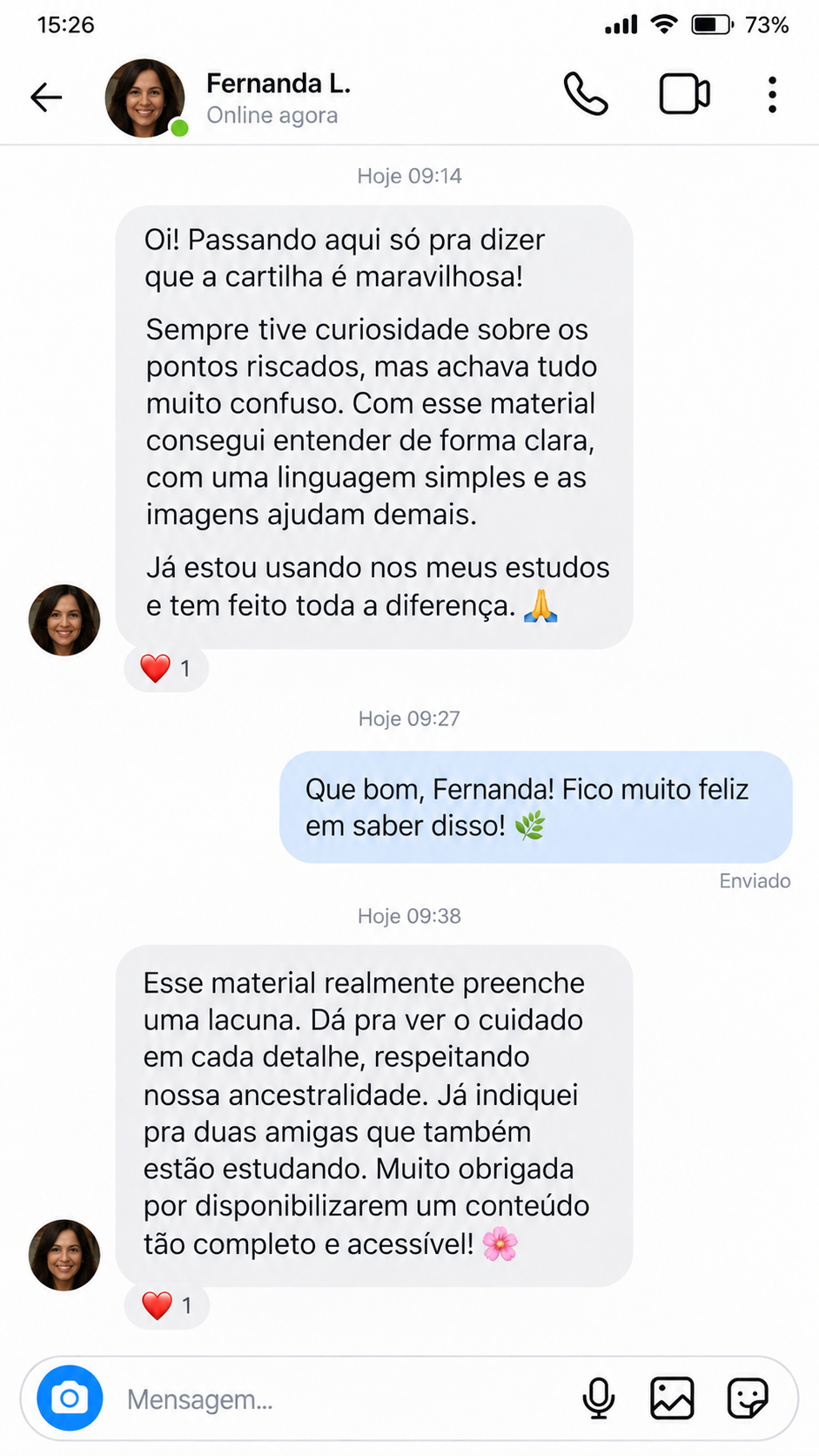 Depoimento 2 de aluno da Cartilha da Umbanda
